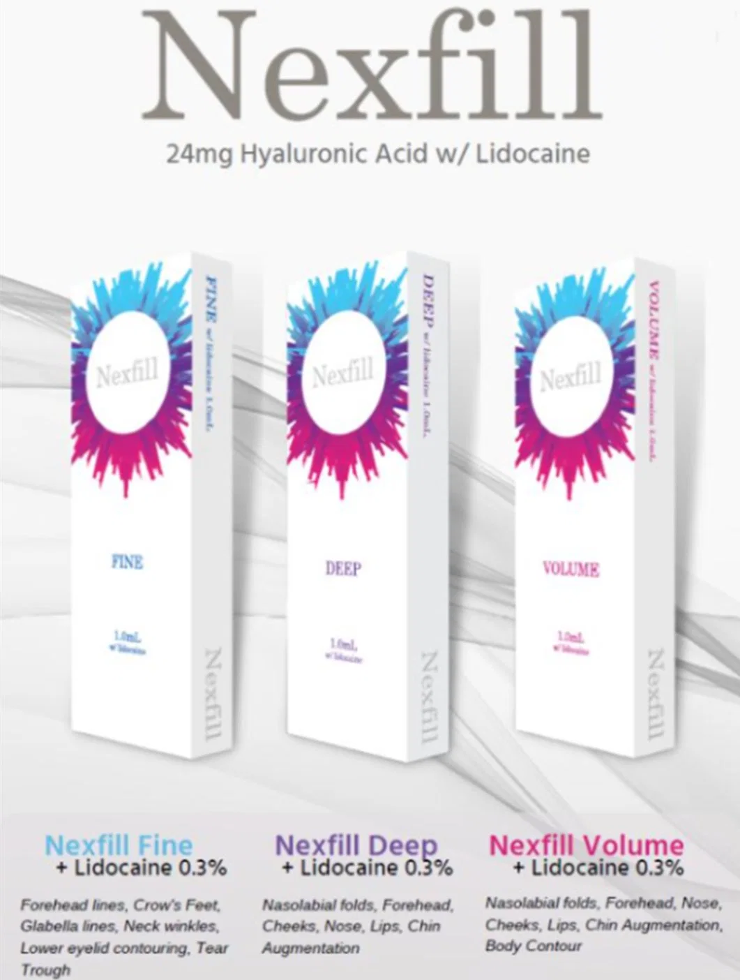 Nexfill CE-Zulassung Nexfill- Dermal Filler Hyaluronsäure mit Lidocain