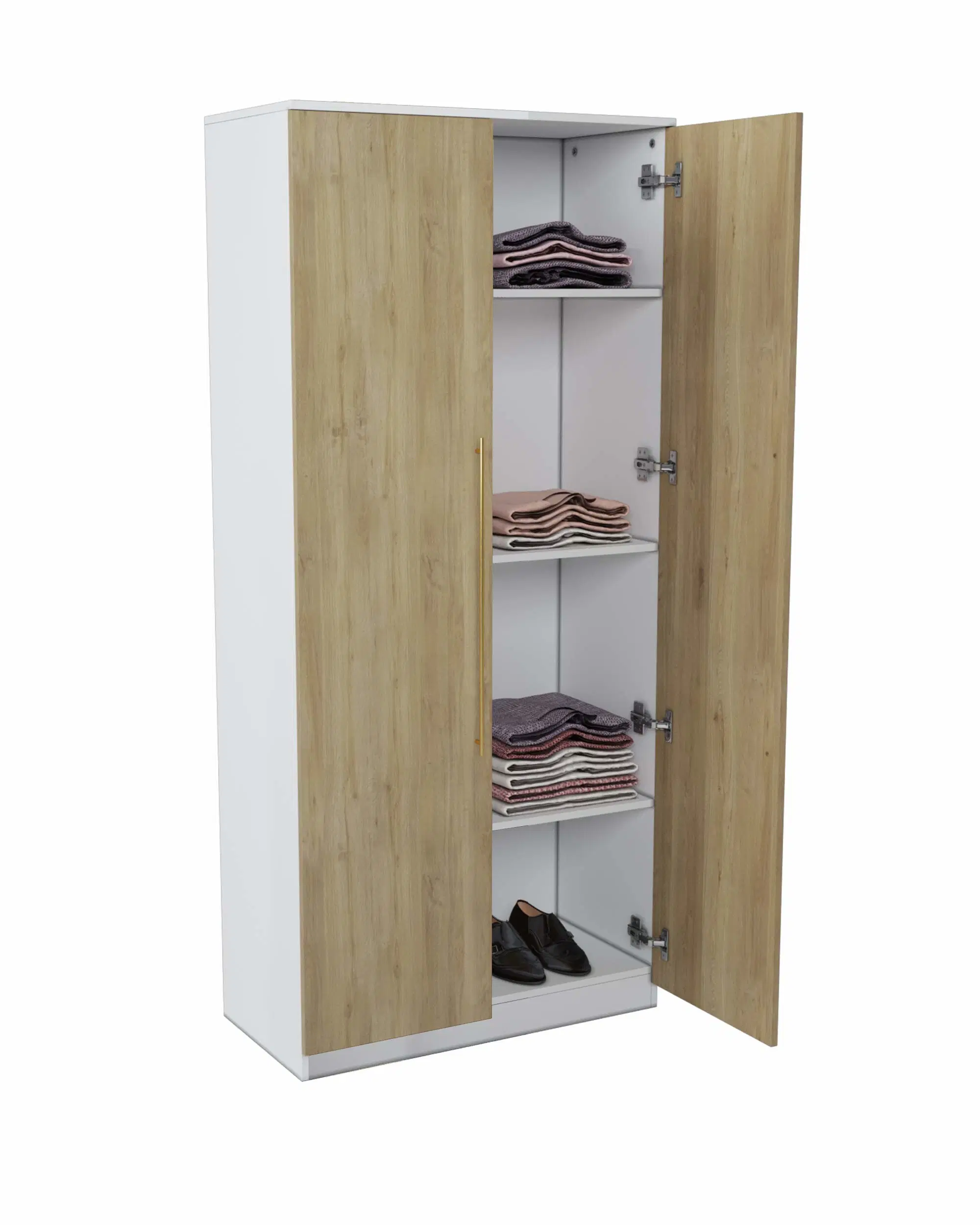 Armoire de stockage et l'armoire de stockage avec plateau amovible - Beige Oak/blanc