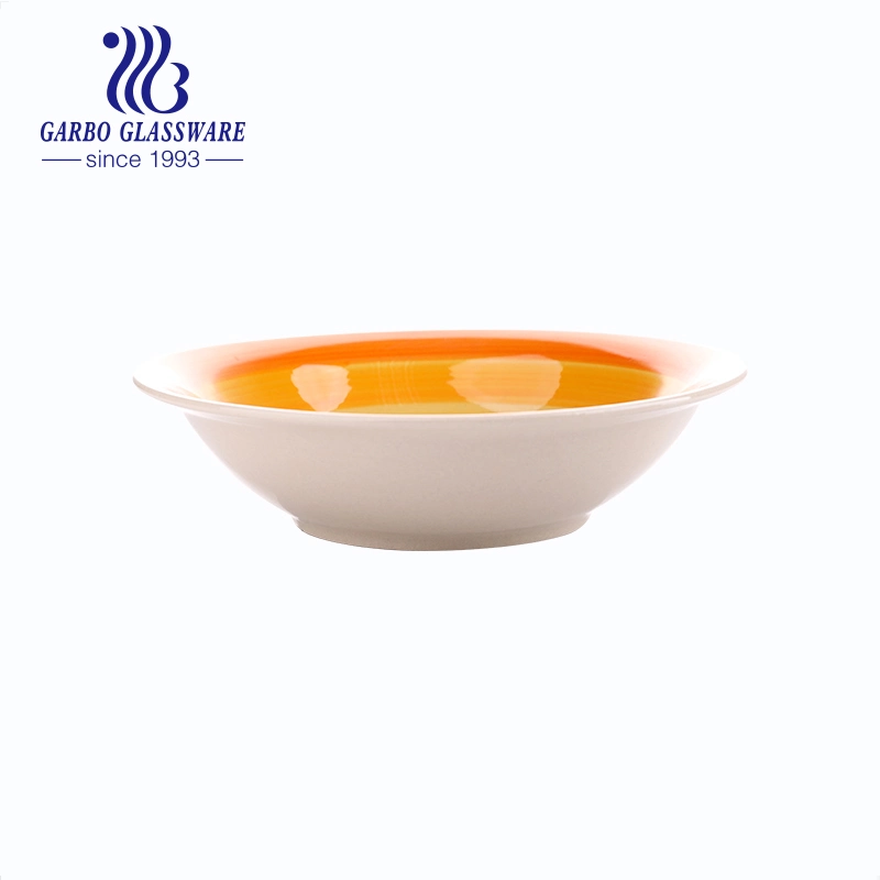 Mayorista/Proveedor de gama alta 8 pulgadas Soup Bowl Glaze color cerámica Estuta Patrón decorativo de colores personalizados de la Originales de fábrica