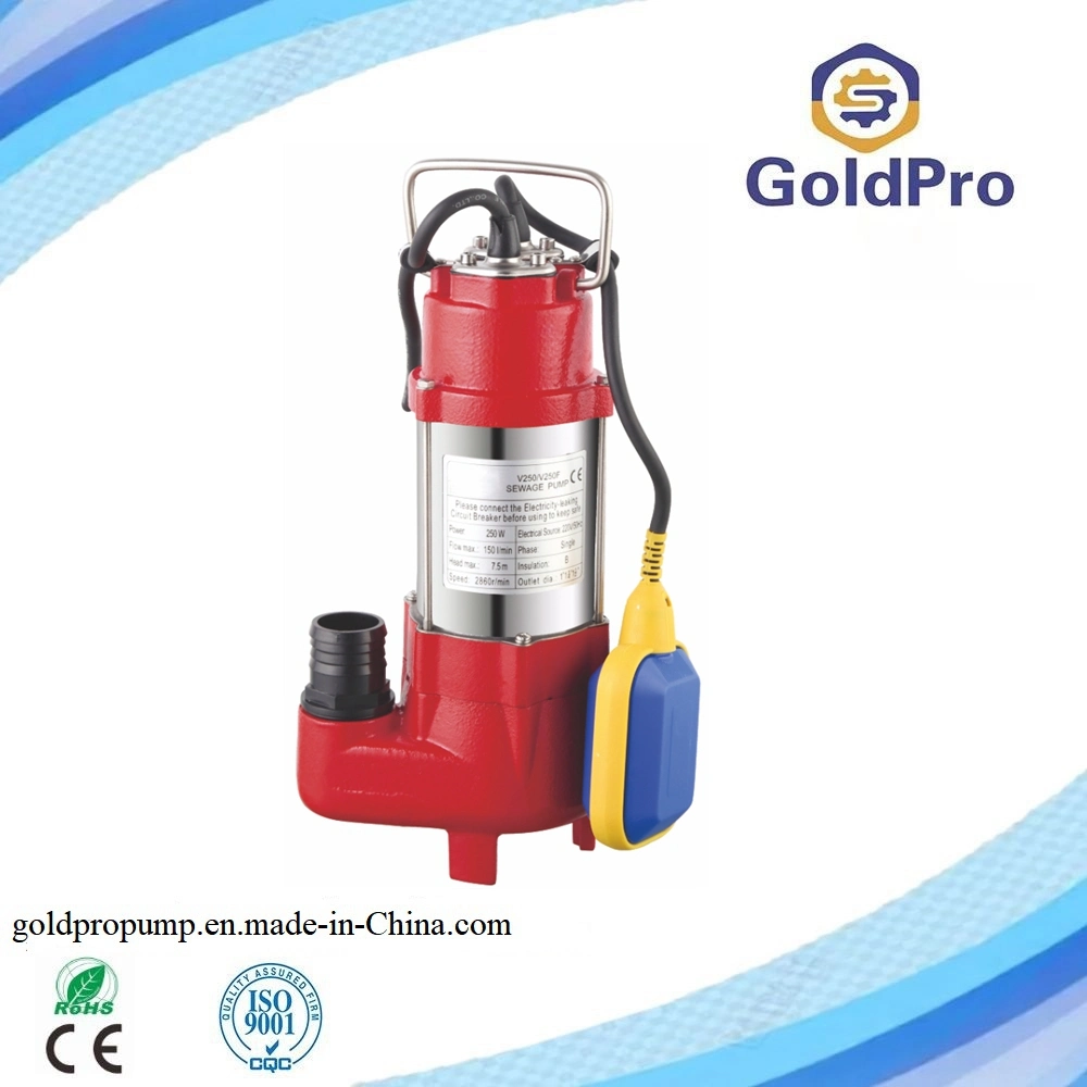 Copper Winding Submersible Sewage Pump with Cutting Impeller for Dirty Water