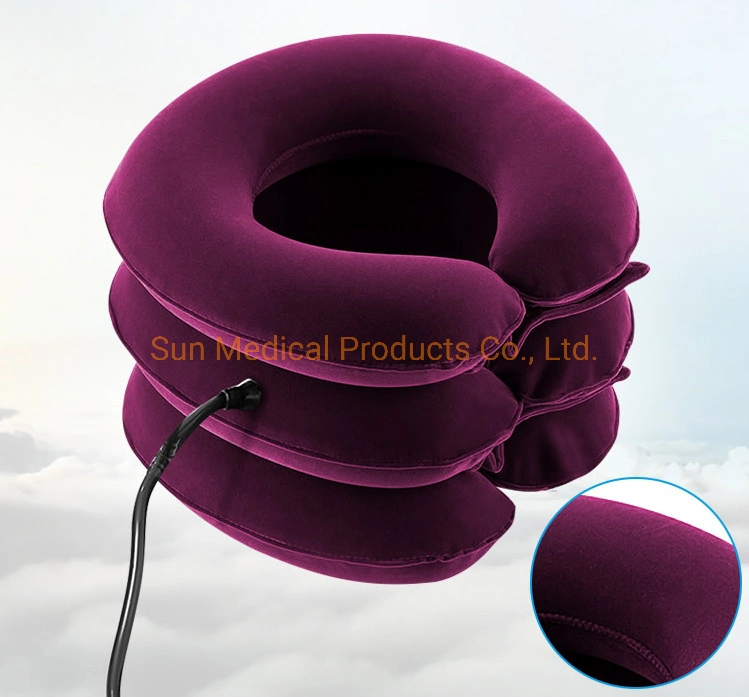 high Quntity Air Cushion - Adjustable Inflatable Soft Neck Traction Cervical Collar