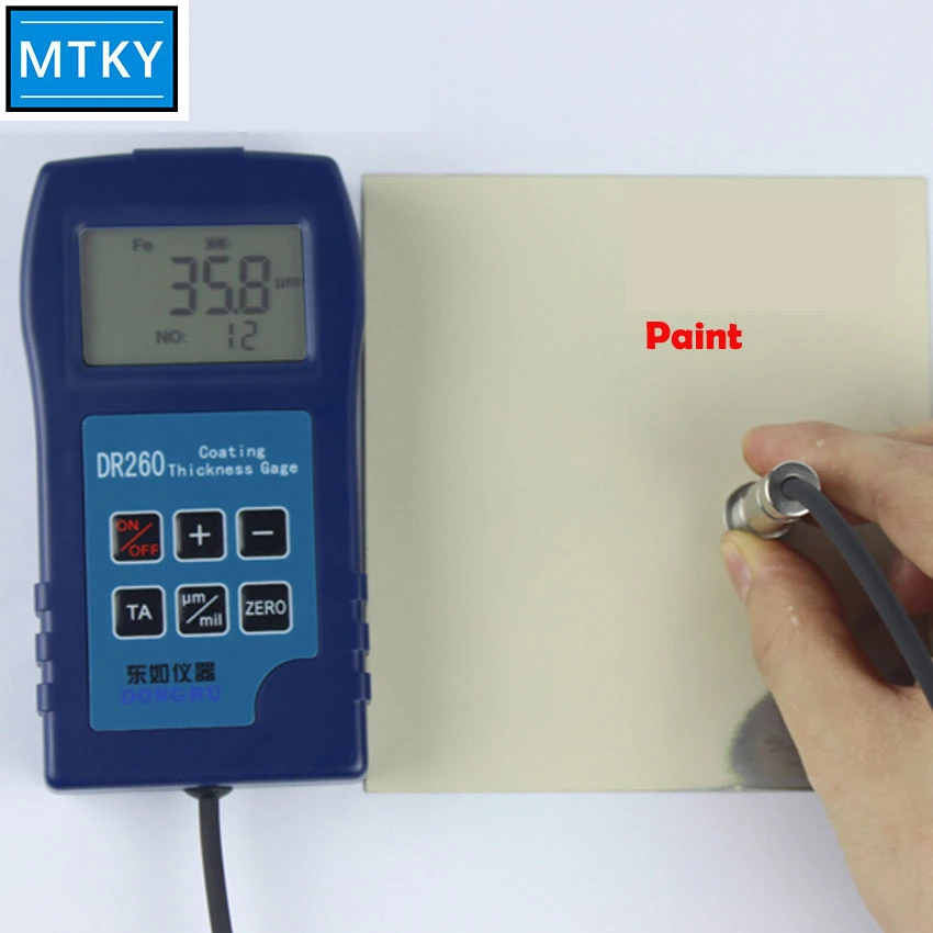 0-1250um Galvanized Rubber Film Thickness Meter Paint Coating Thickness Gauge Tester