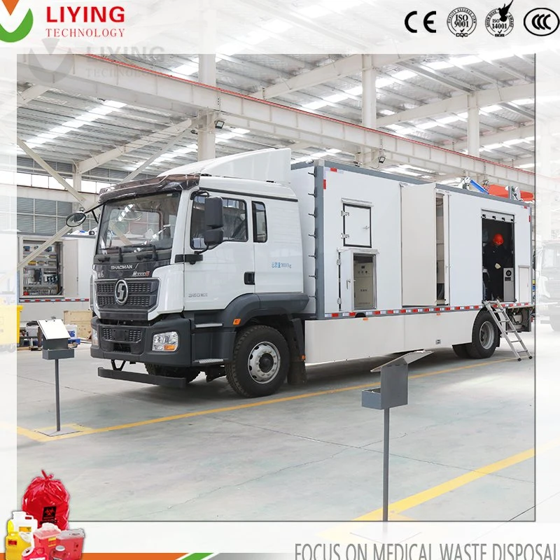 Mobile Disposal Treatment Vehicle Medical Garbage Microwave Disinfection System for Medical Waste Treatment in Some Remote Areas