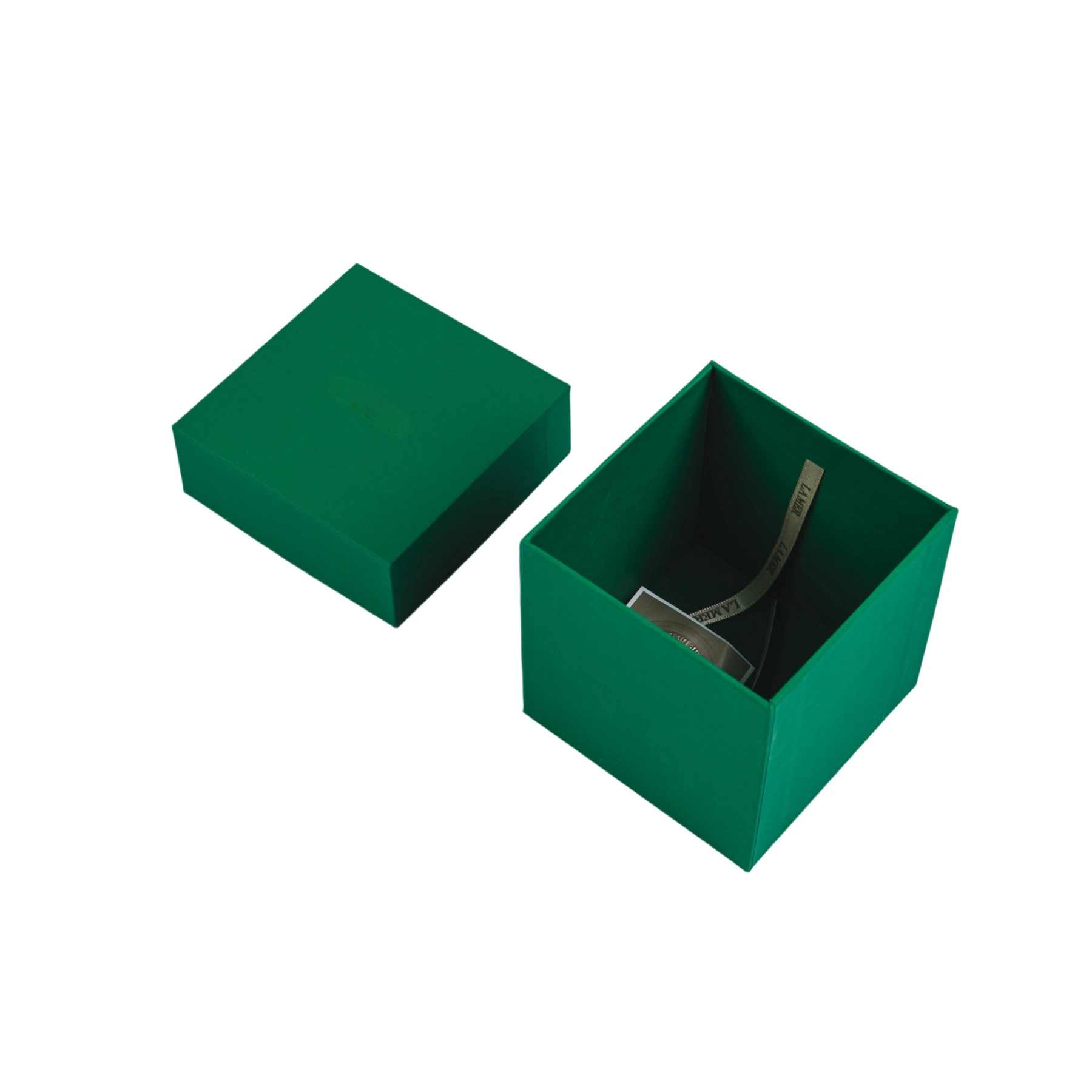 Green Colored Square Two Pieces Cardboard Gift Paper Packaging Boxes for Cosmetic