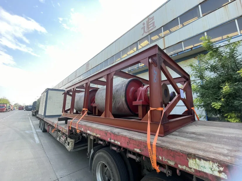 Transportador de correa OEM polea alta resistencia al desgaste de la unidad de cerámica de la cabeza desaire Tail doblarse tomar caucho ranurada Diamante el retraso en la polea de tambor