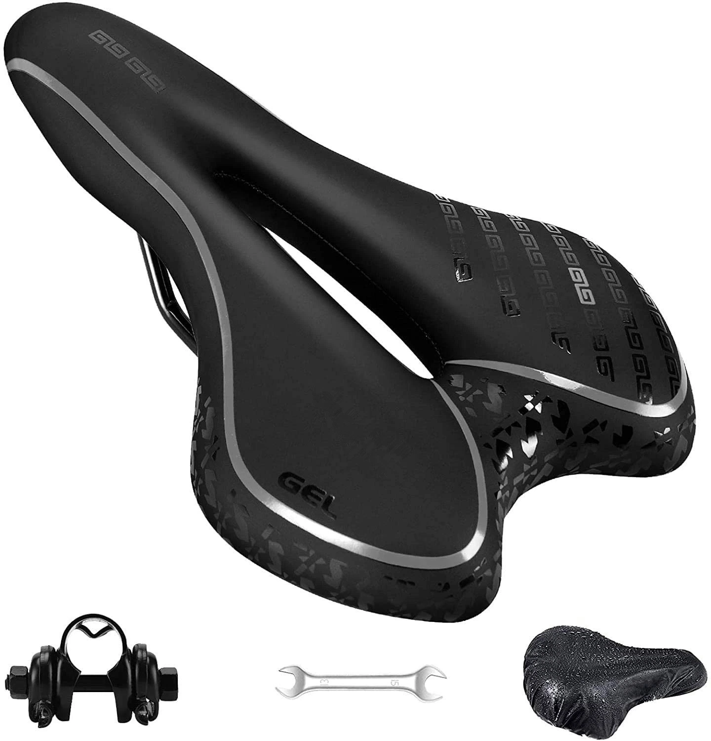 Une partie de la selle de vélo de course de vélo de cuir synthétique creux pour la route du siège de vélos Beach Cruiser Accessoires cycliste Accessoires Vélo de montagne