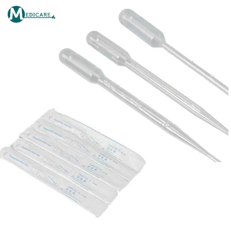 Laboratory Equipment Lab Supplies Length Transparent Graduated Pasteur Pipette Dropper Plastic Transfer Pipette