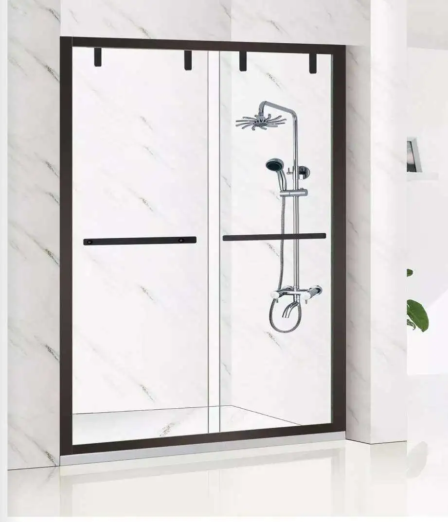 Shower Box with Two Handles Simple Design Tempered Glass