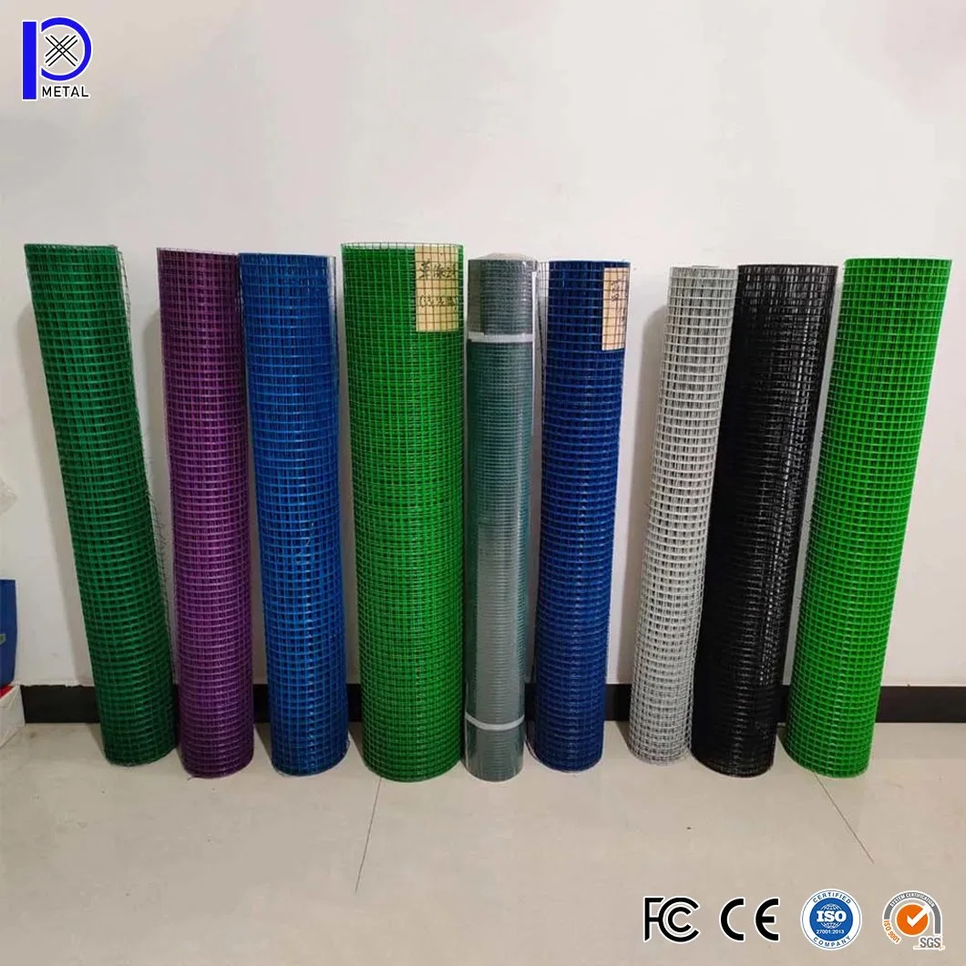 Pengxian 5/8 X 5/8 Zoll PVC-beschichtetes grünes Drahtgeflecht China Lieferanten 12 Gauge PVC beschichtete Drahtgitter verwendet für Schwarze Gartenzäune