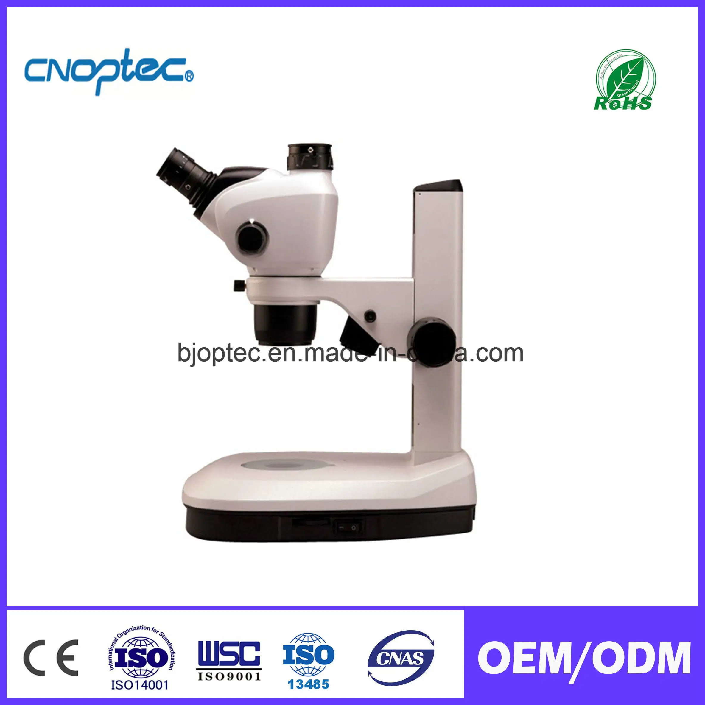 Luz binocular Microscópio estéreo para instrumento Microscópica