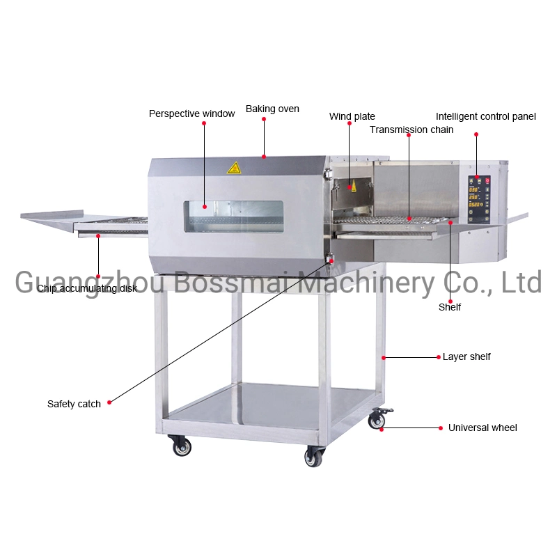 Four à circulation d'air chaud commercial Pizza électrique four convoyeur Pizza Cuisinière pour usage domestique