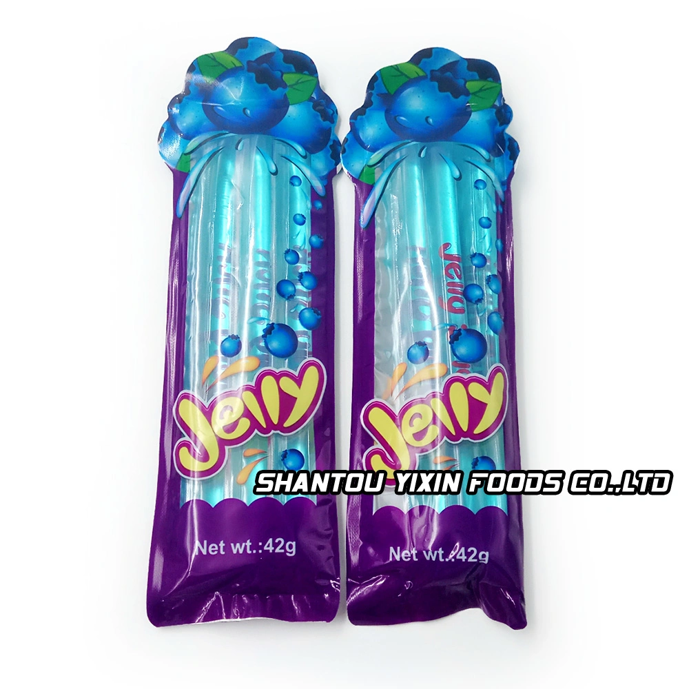 Factory Wholesale/Supplier Halal Blueberry Flavor Jelly Stick Candy