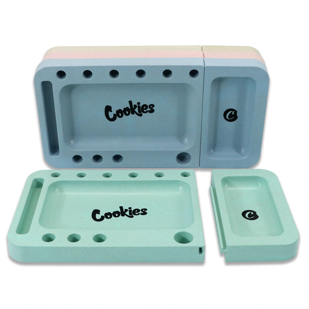 Wholesale Smoking Accessories Cookies Plastic Rolling Tray Acrylic Rolling Tray