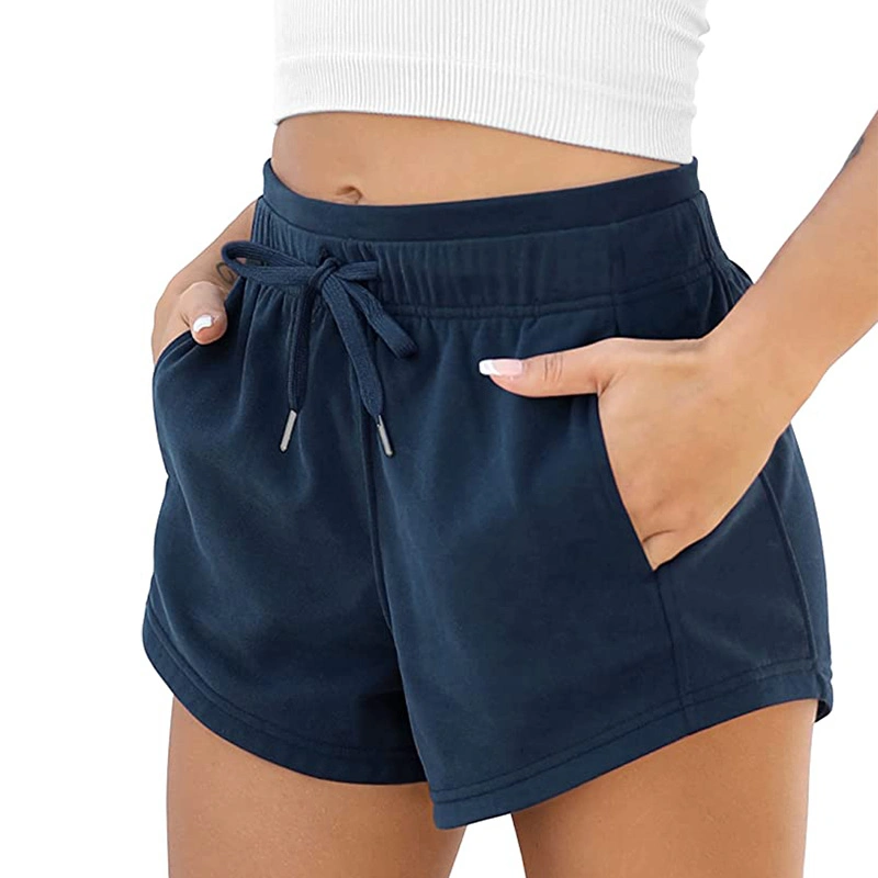 Calças de calções Fashion para mulher 100% algodão no atacado