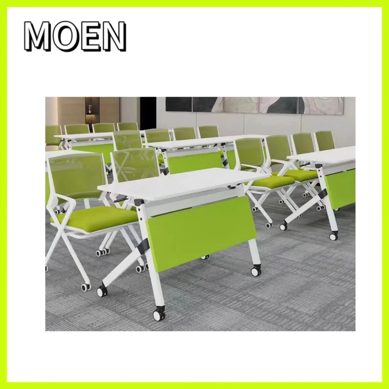 High quality/High cost performance  Office Training Furniture Folding Training Desk with Wheels