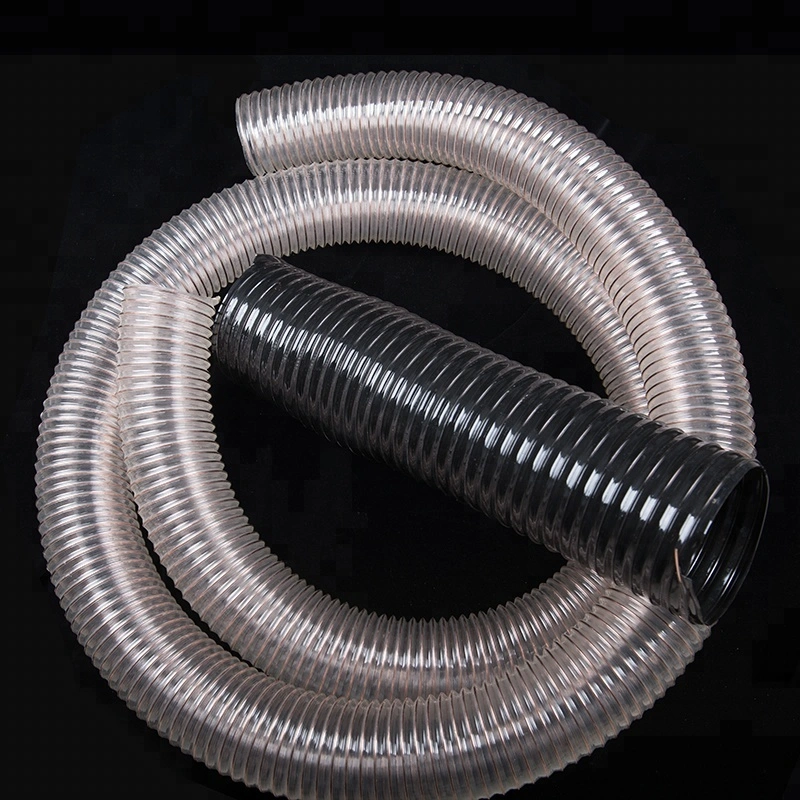 PU Copper Plated Steel Wire Suction Pipe Vacuum Flexible Air Hose