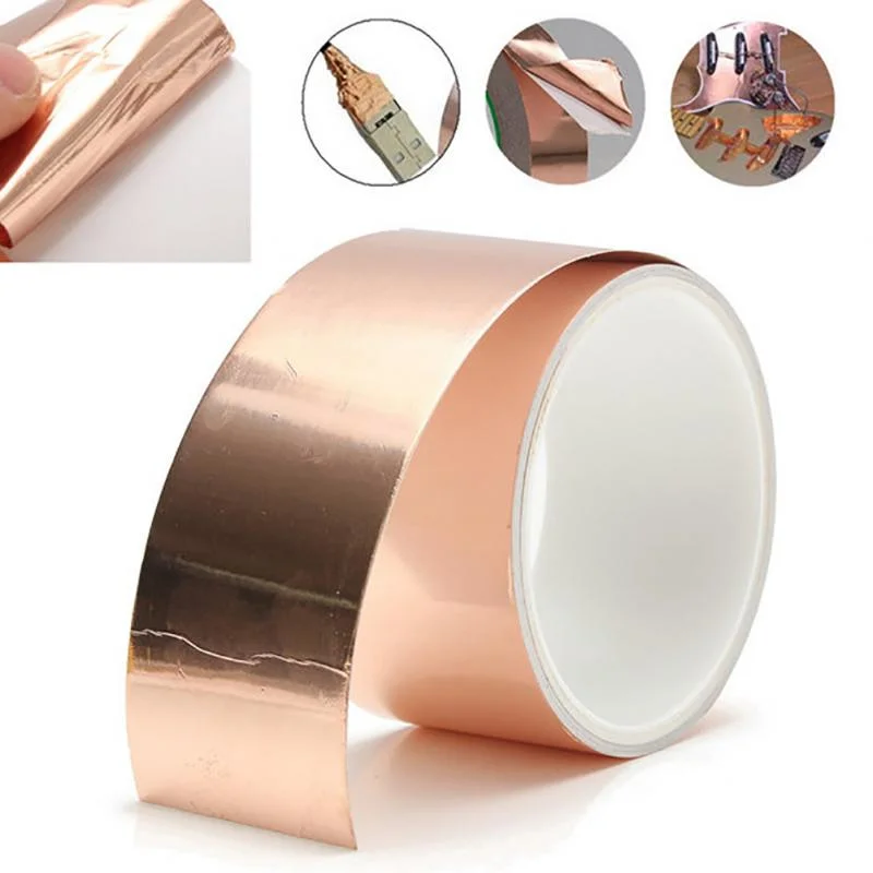 Copper Foil Tape with Conductive Adhesive for EMI Shielding, Slug Repellent, Paper Circuits, Electrical Repairs