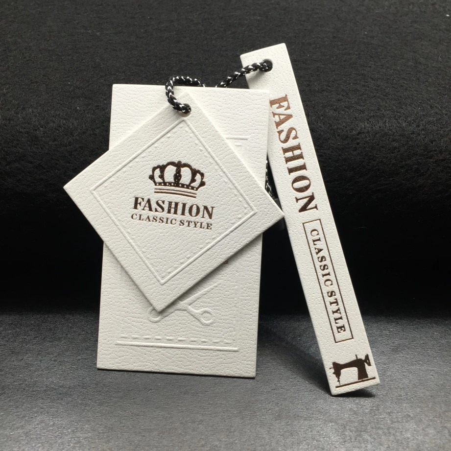 Factory Best Selling Embossed Hang Tag Hang Label Swing Tag for Garment Clothing