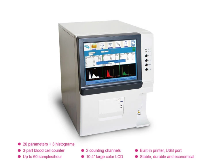 Lab Equipment 3 Part Automated Laboratory Blood Test Machine Auto Hematology Analyzer