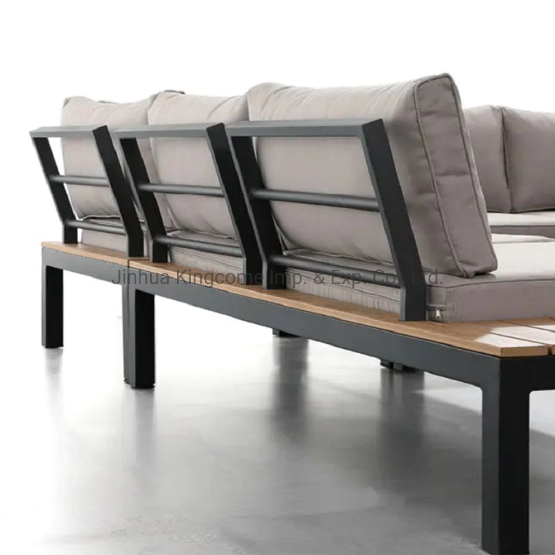 Tischplatte Aus Kunststoff Holz Aluminium Rahmen Como Ecke Sofa-Set Möbel Für Zuhause