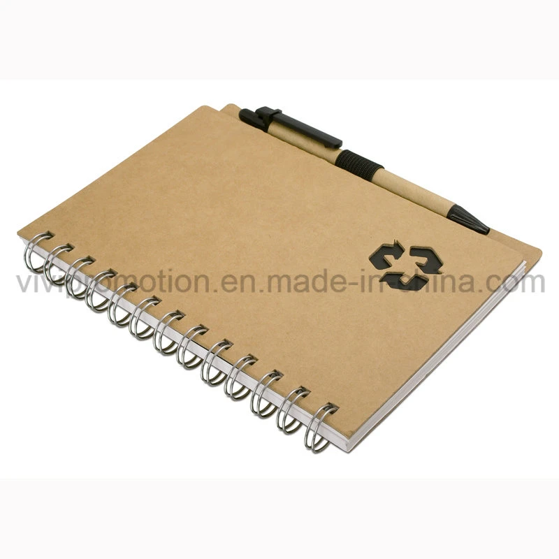 Recycled Paper Notebook with Paper Ball Pen for Promotion (SNB108A)