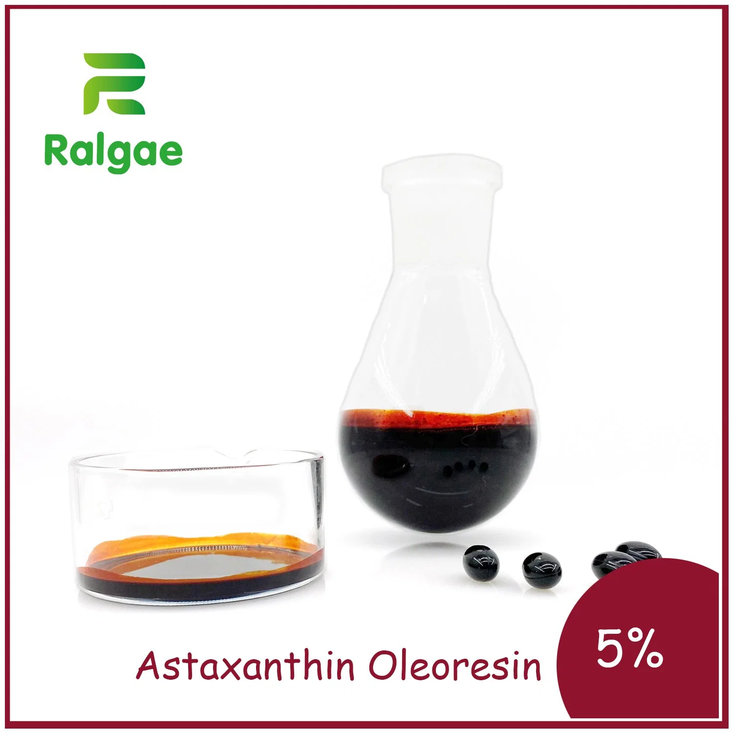 ISO Certificated Factory Supply Natural Microalgae Astaxanthin Oleoresin Foods Grade