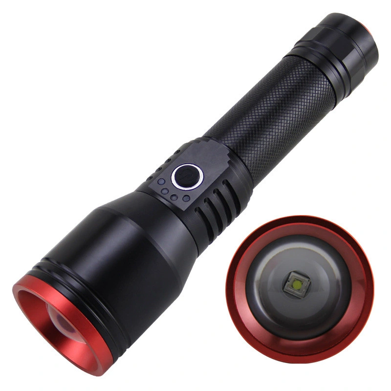 Outdoors Glare Torch Car safety Hammer LED USB Waterproof Flashlight