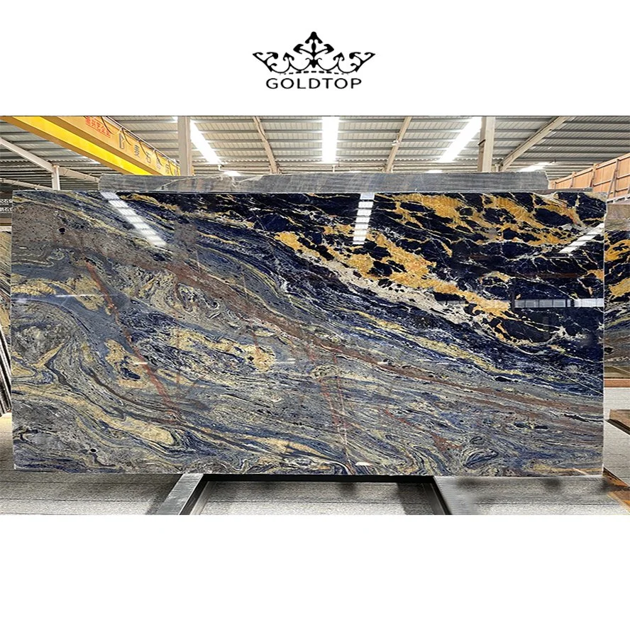 Luxury Stone Polished Indoor Decoration Cloisonne Blue Slab Granite Floor Tiles