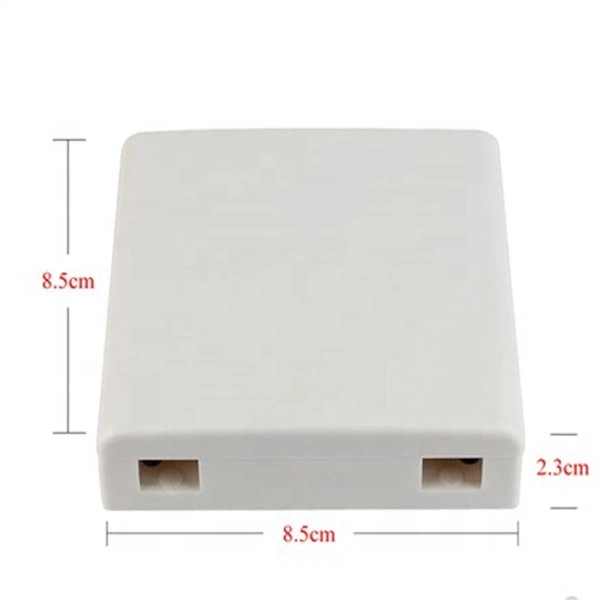 FTTH Optical Fiber Socket Distribution Box 2 Core/Port Outlet Fiber Optic Drop Cable Termination Box