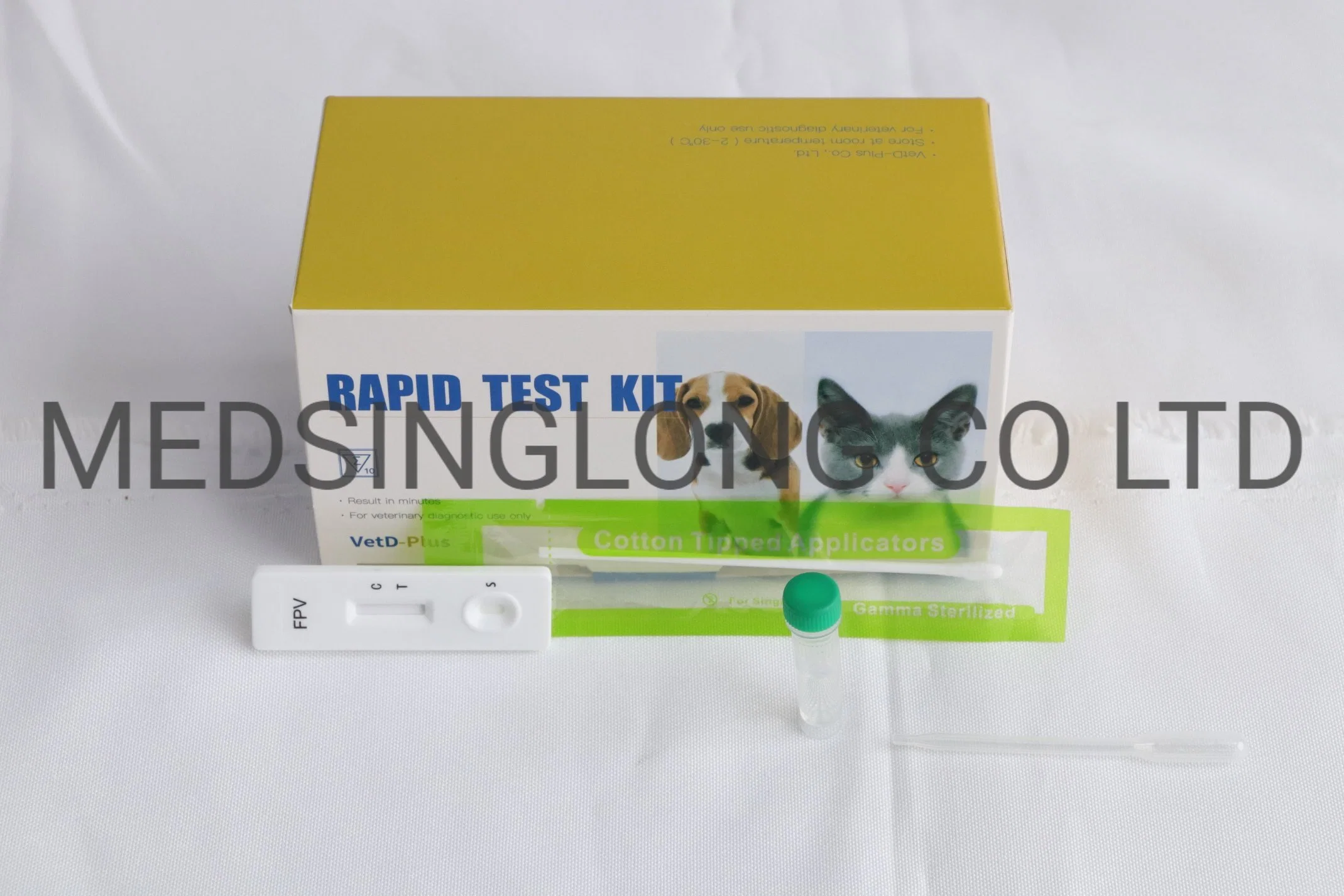 Parvovirus/Staupe-Virus/Coronavairus/Giardia Antigen Combo Schnelltestkassetten Teststreifen Msldh04b