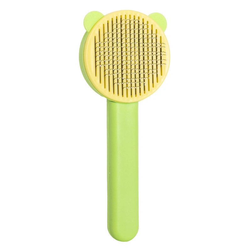 Yiwu Factory Cute Self Cleaning Pet Massage Brush Tool Dog Cat Grooming Brush