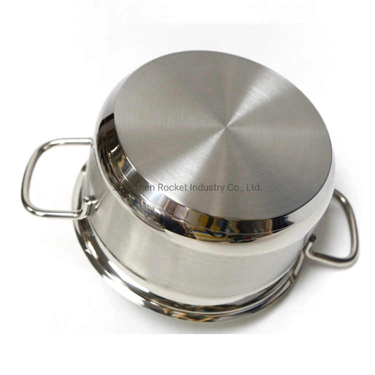 9PCS Stainless Steel Set Cooking Induction Kitchen Sets Kitchenwares Metal Pots Cookware Pot