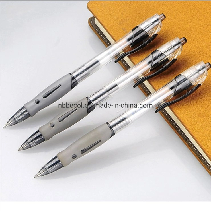 Retractable Gel Pen Office Supplies Plastic Gel Ink Pen (3colors)