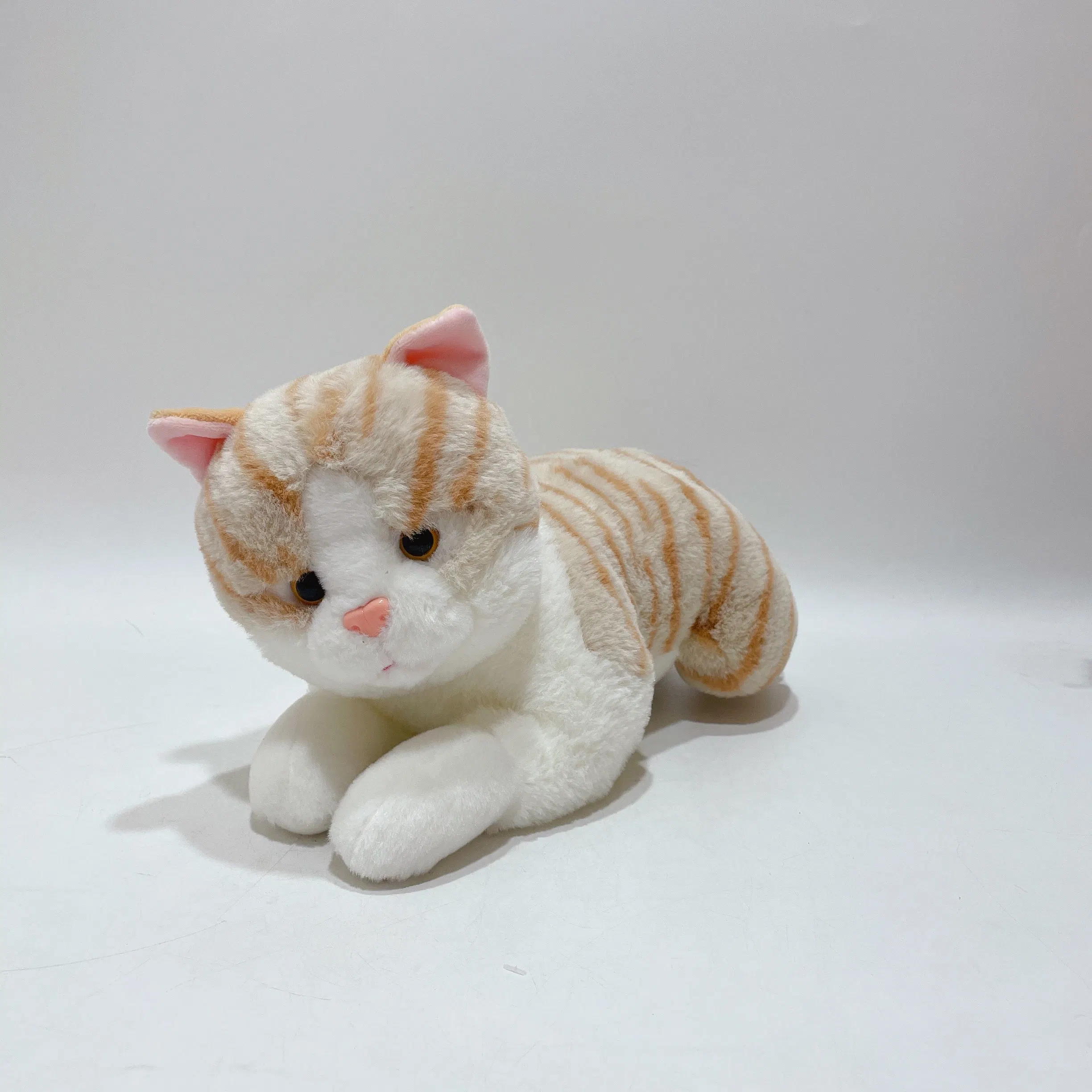 22cm China Lifelike Breathing Stuffed Cat Toy Decoration Plush Standing Cat for Kids