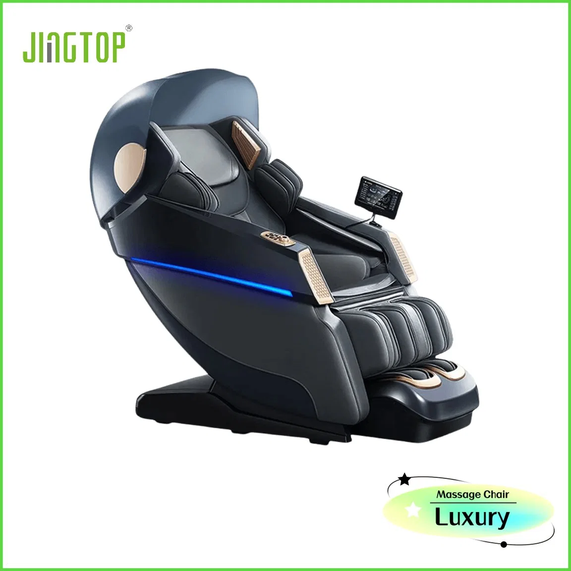 Mayorista/Proveedor de fábrica Jingtop 4D 3D con pantalla táctil de Venta caliente de nuevo Control remoto de la cápsula para amasar Shiatsu Silla de masaje