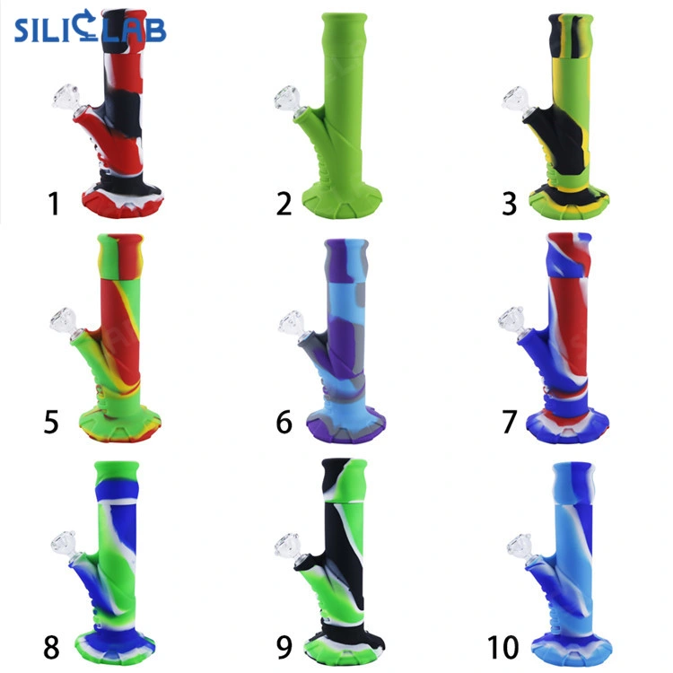 Pyrex Glas Silikon Öl Burner Pipe Abnehmbare Einzigartige Glaswasser Rohrleitung berauschende DAB-Rigs