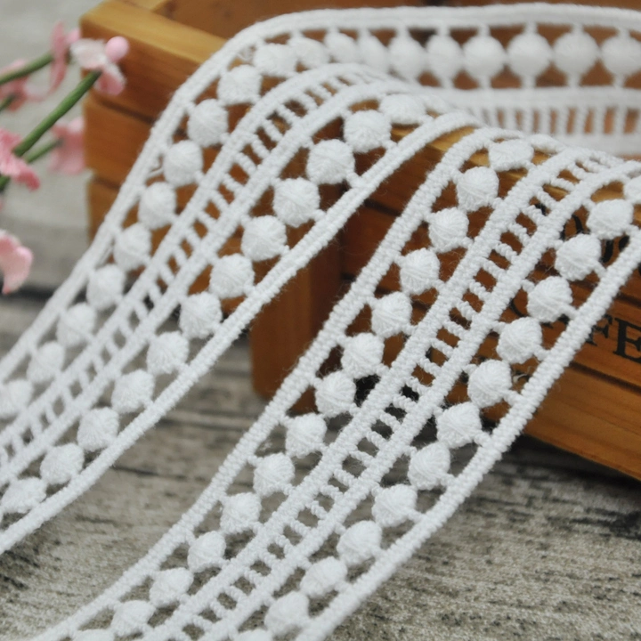 White Color Cotton Lace Garment Accessories