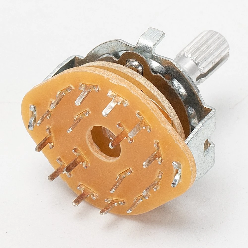 0.5A 125VAC Metal 2/3/4/6/12 Position Selector PCB Rotary Switch