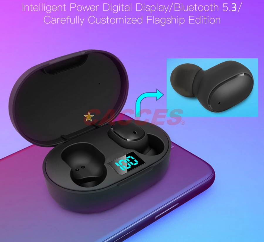 Fones de ouvido Bluetooth auriculares Tws fones de ouvido sem fio Bluetooth 5.3 fone de ouvido à prova de água IPX4, preto/verde/azul/Rosa/Branco Auscultadores HiFi Leve inteligente