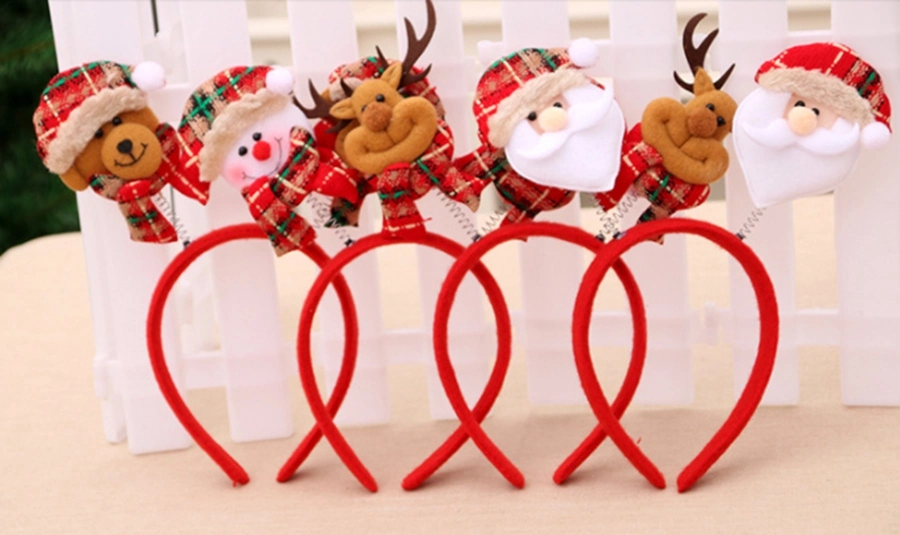 2023 New Cheap Christmas Ornaments Party Supplies Children's Gifts Snowflake Antler Headband