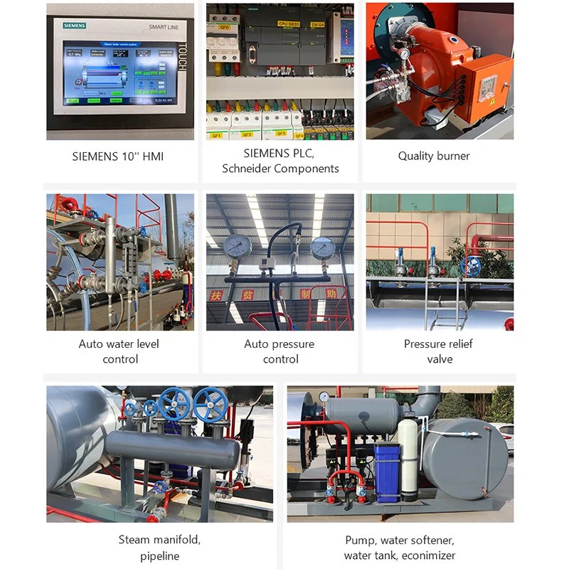 Tubo horizontal de fuego caldera de vapor se utiliza en la industria alimentaria