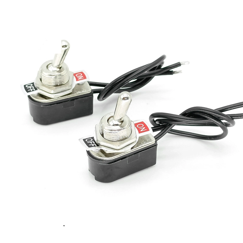 Mount Hole 12mm 2 Position on-off Heavy Duty Toggle Switch with Wire