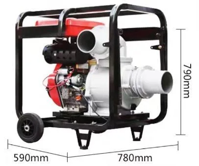 6 9KW de puissance à haut débit de 6 pouces de l'Agriculture de l'irrigation au goutte à goutte de ferme Jardin dc la pompe à eau Pompes Diesel Essence pour les Philippines