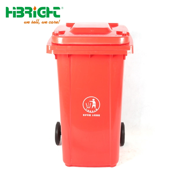 Big Capacity Colourful HDPE Plastic with Wheels Supermarket Trash Container