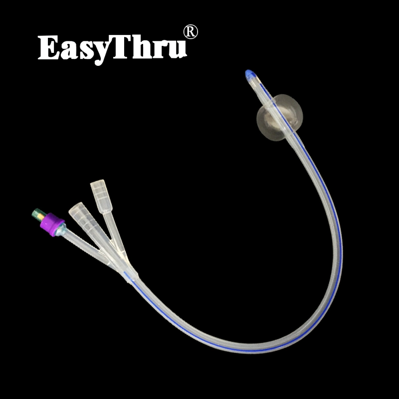 Medical Supply 2/3 Way Silicone Indwelling Foley Catheter Made in China