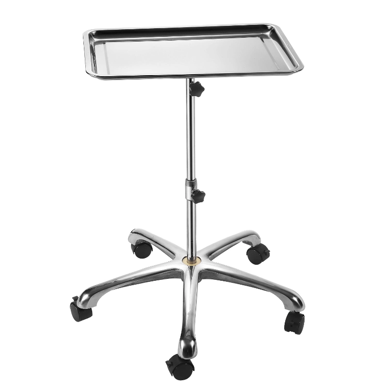 Einstellbare Premium Aluminium Instrument Salon Tray Tattoo Rolling Tray Station