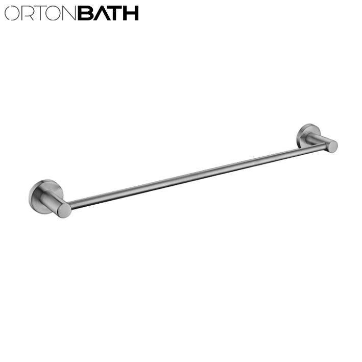 Ortonbath Classic Stainless Steel Round Base Zinc Ss Bathroom Hardware Set Adjustable Towel Bar, Toilet Paper Holder, Towel Ring Bathroom Accessories Towel Bar