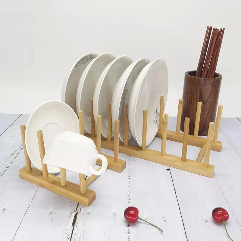 Kitchen Wooden Shelf Display Rack Wooden Bowl Rack Wooden Drain Rack