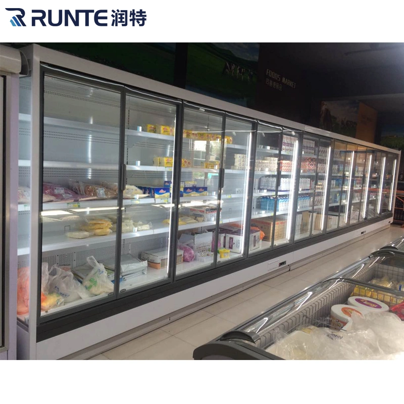 Supermarket Upright 2 Glass Doors Big Capacity Upright Display Cold Drink Refrigerator/Fridge