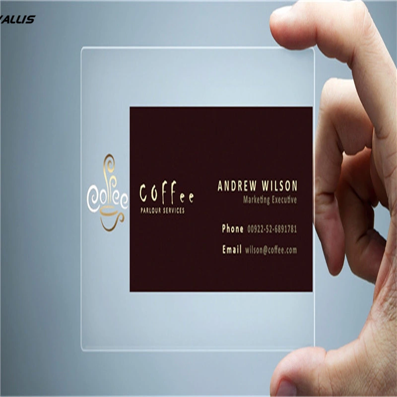 Cmyk Full Color Printing PVC Clear RFID NFC Frosted Card, Transparent Visit Business Card Printing